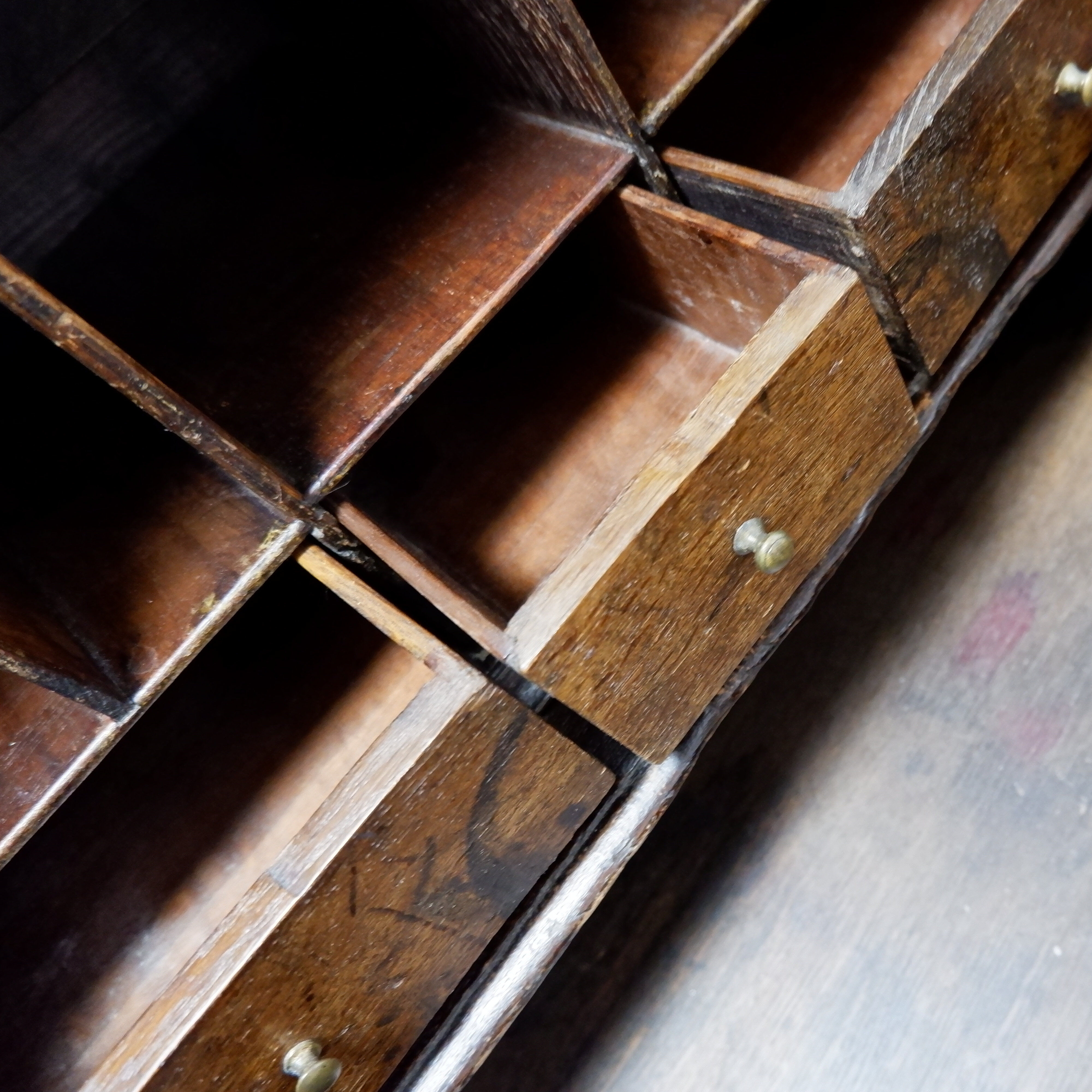 Antique English secretary desk, 18th century