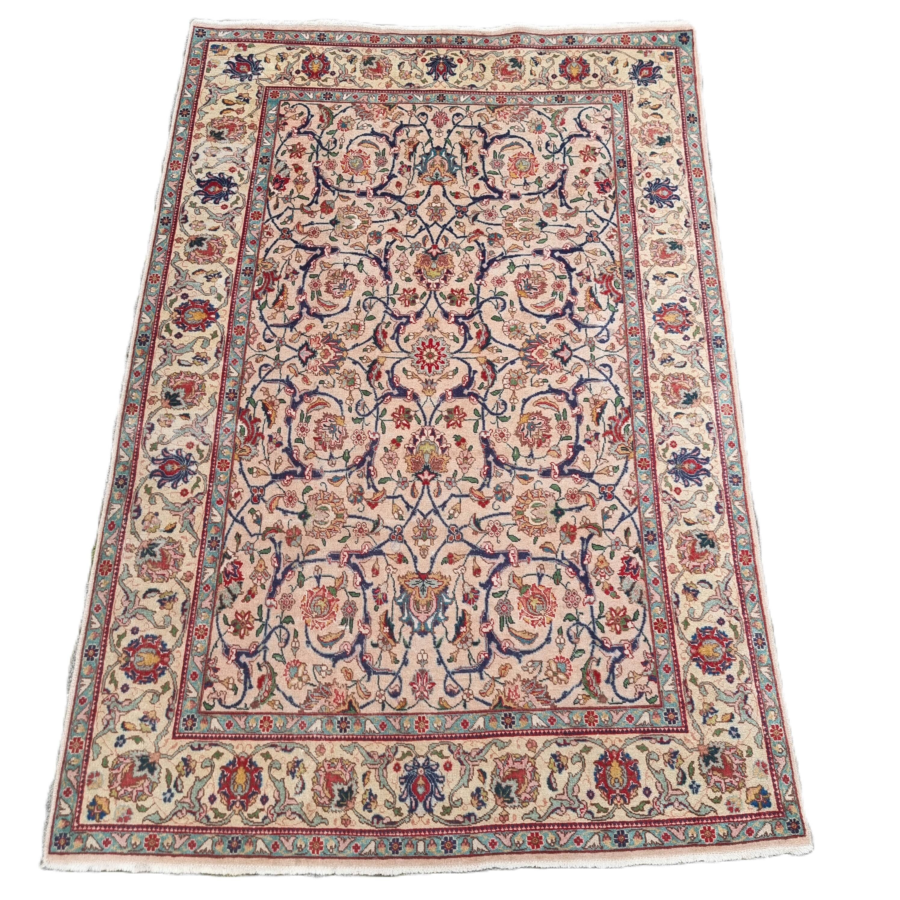 Vintage Hand Knotted Persian Carpet, 1970s