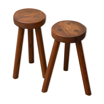 Set of 2 tripod stools