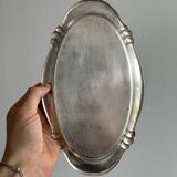 Small vintage tray in silver-plated light metal