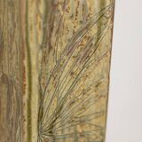 Brutalist stoneware vase with a floral design. 1970s.