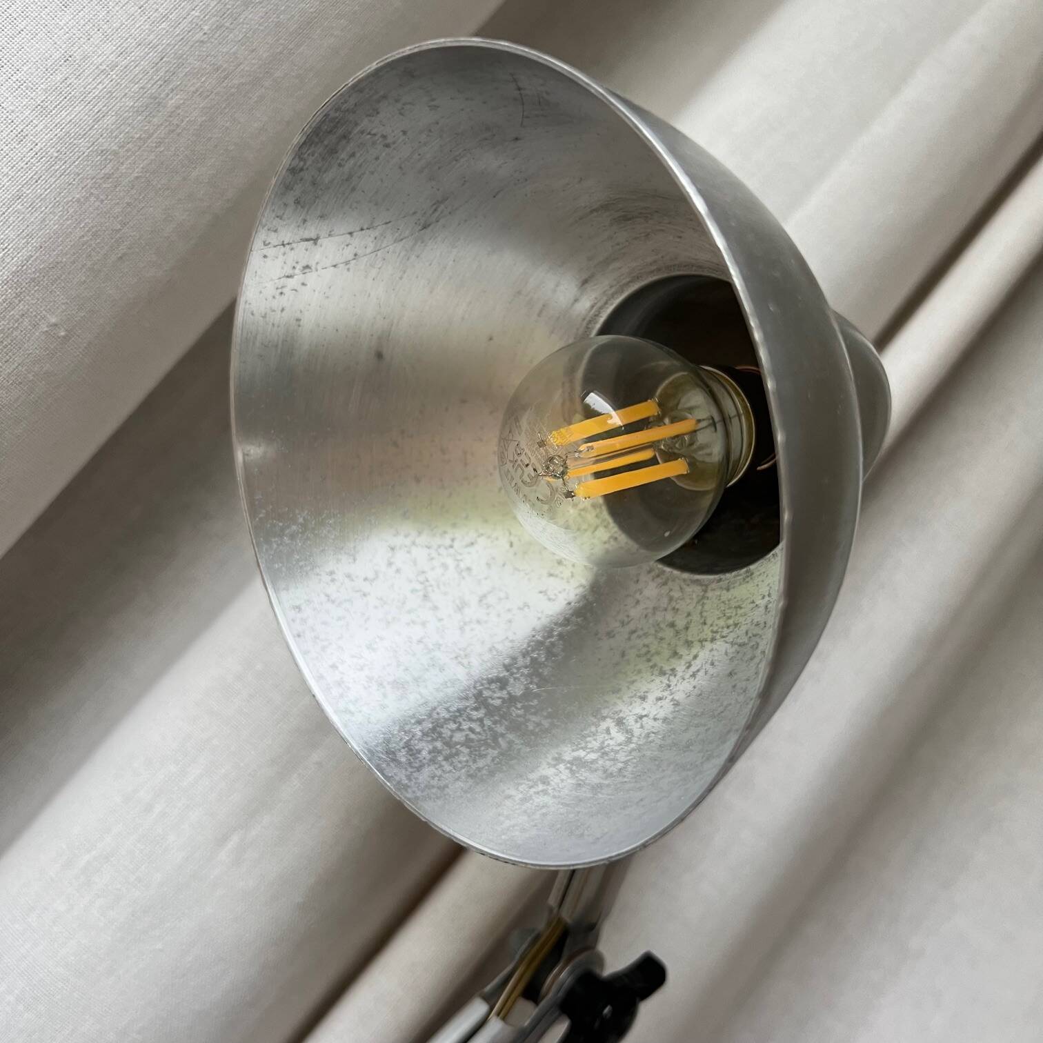 Vintage workshop lamp “Super Chrome”