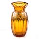 Art déco vase, honey crystal, galvanic coating, Poland, 1930s