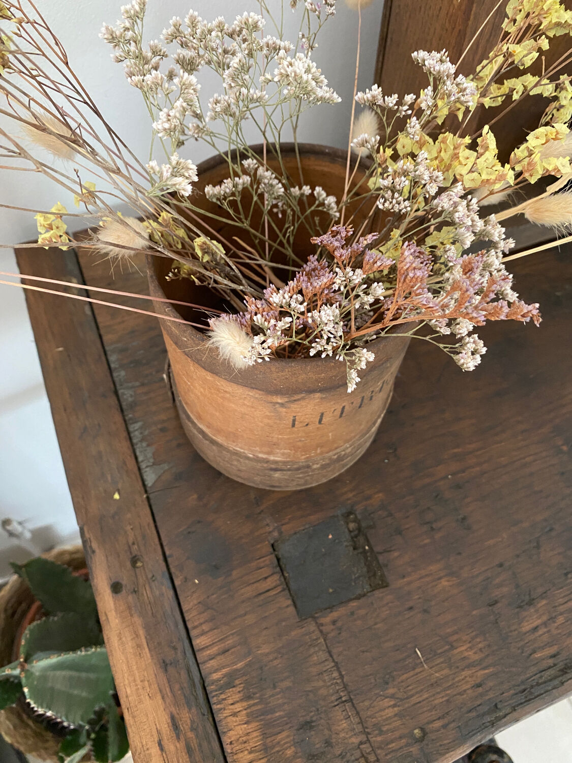 Old wooden workbench