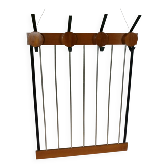 Porte-manteau en teck et métal, Allemagne, années 1960