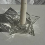 Vintage glass star candle holder D13