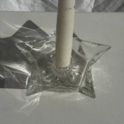 Bougeoir étoile en verre vintage D13