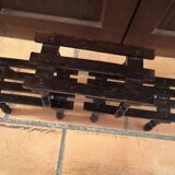 Step foot rest wooden foot stool vintage brutalist