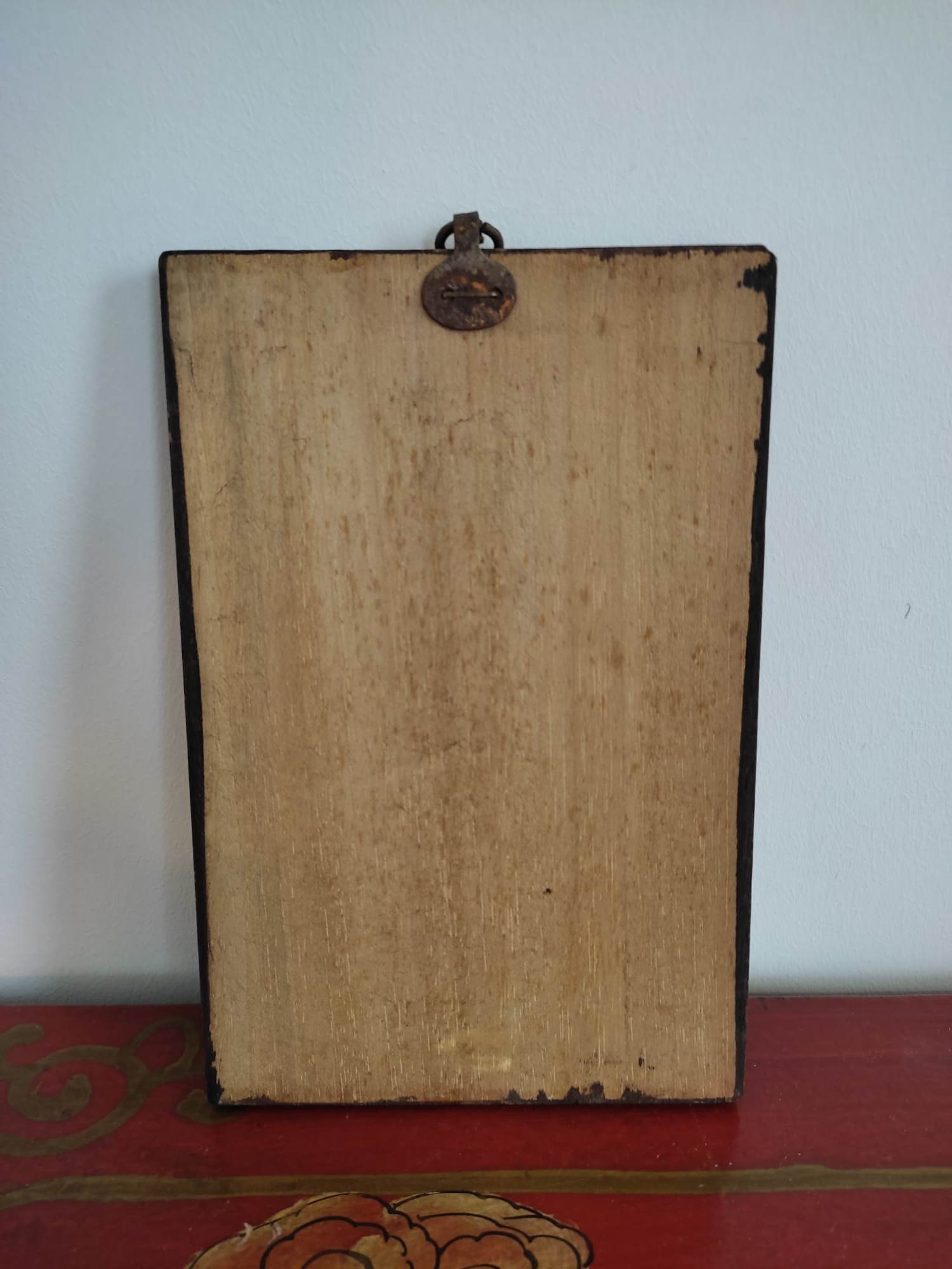 Set of 4 botanical boards with wooden frames