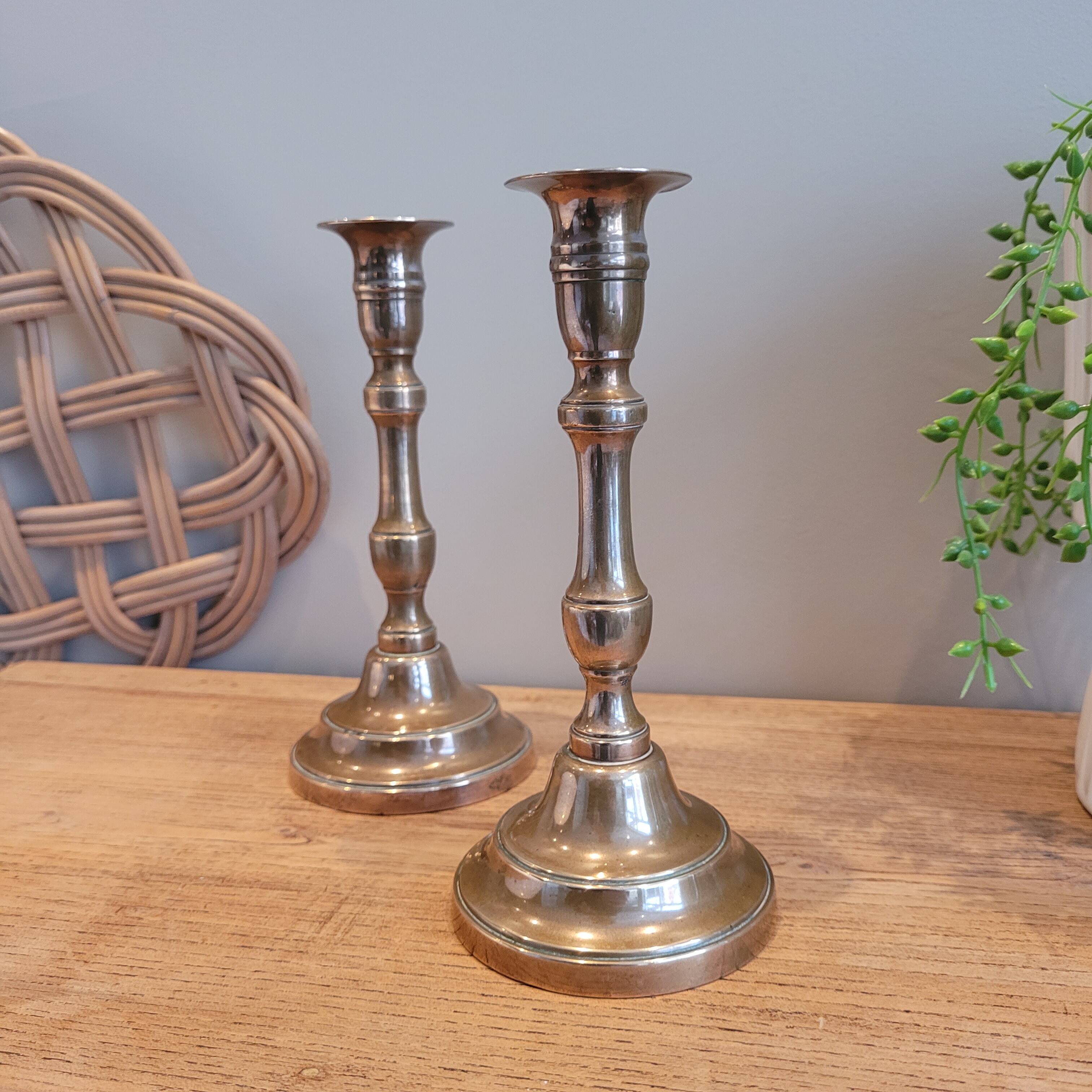 La Redoute x Selency pair of brass candle holders 20