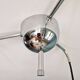 Space Age cascade chandelier in orange and white lacquered metal, RAAK, 1970