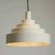 1960s Space Age heavy solid slatted metal pendant lamp