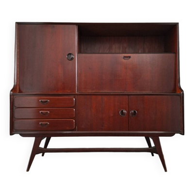 Enfilade vintage Louis van Teeffelen pour Wébé, meuble buffet secrétaire ancien