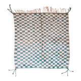 Green Checkered Carpet - 212 x 193 cm