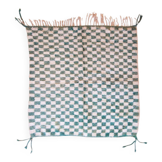 Green Checkered Carpet - 212 x 193 cm