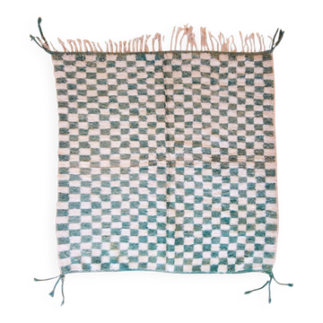 Green Checkered Carpet - 212 x 193 cm