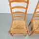 Vintage Brutalist Wicker Ladder Chairs, 1960s, Set of 2