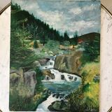 Old waterfall table signed