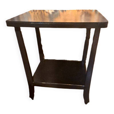 Table d'appoint, style Art Déco Console à roulettes bois noir vernissé 1940