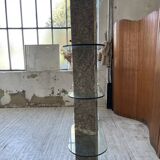 Roche Bobois stone and glass sculpture shelf 1970s