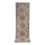 Vintage Turkish rug from Oushak, hand-woven 115x383 cm