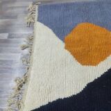 Traditional handwoven Berber rug, size 100 x 200 cm