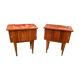 Varnished bedside tables