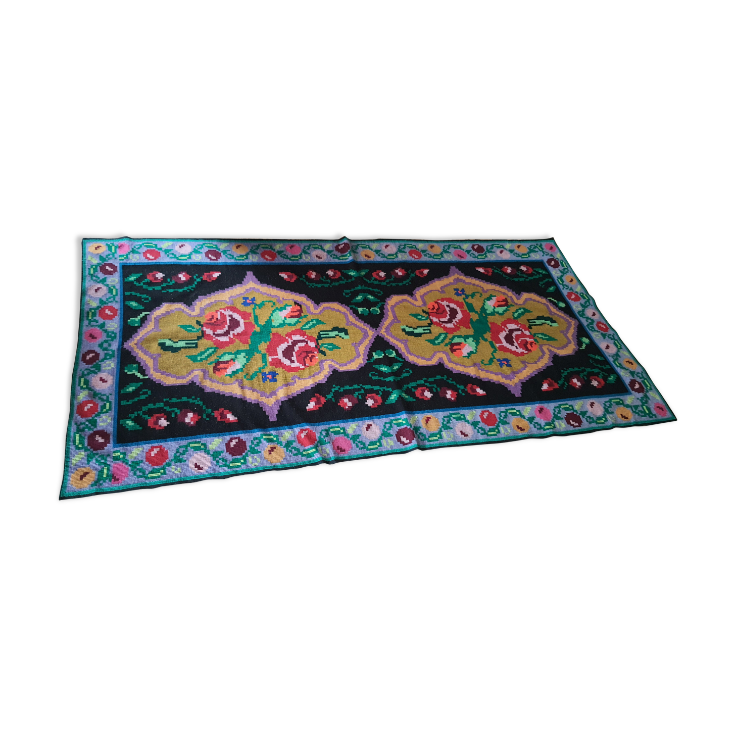Vintage Moldovan carpet 247x120cm