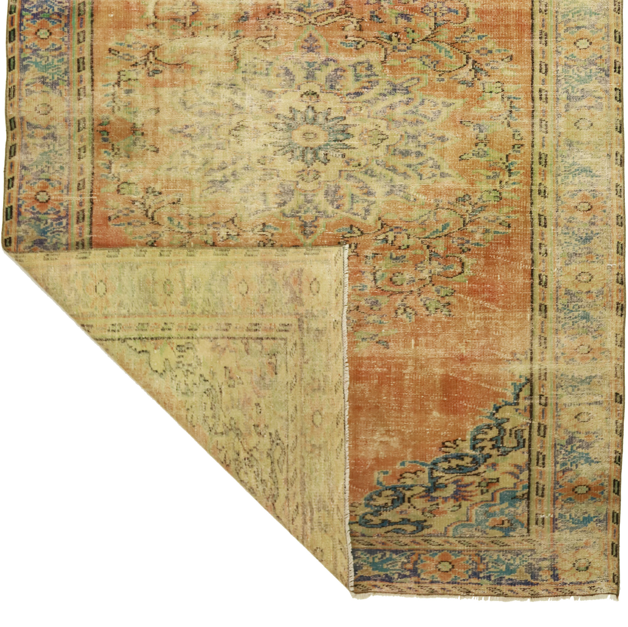 Anatolian handmade vintage rug 269 cm x 180 cm