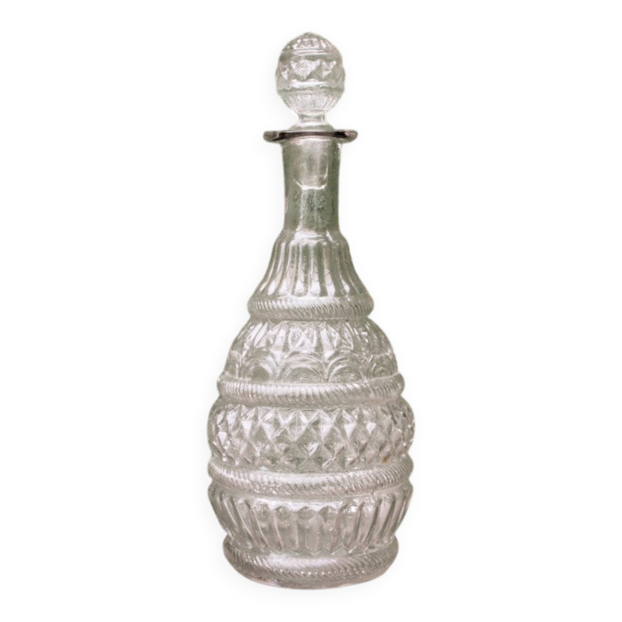 Blown glass carafe, 19th century