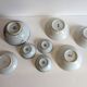 set of 4 bowls and 4 asian porcelain cups