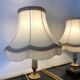 Pair of retro fringed lamps