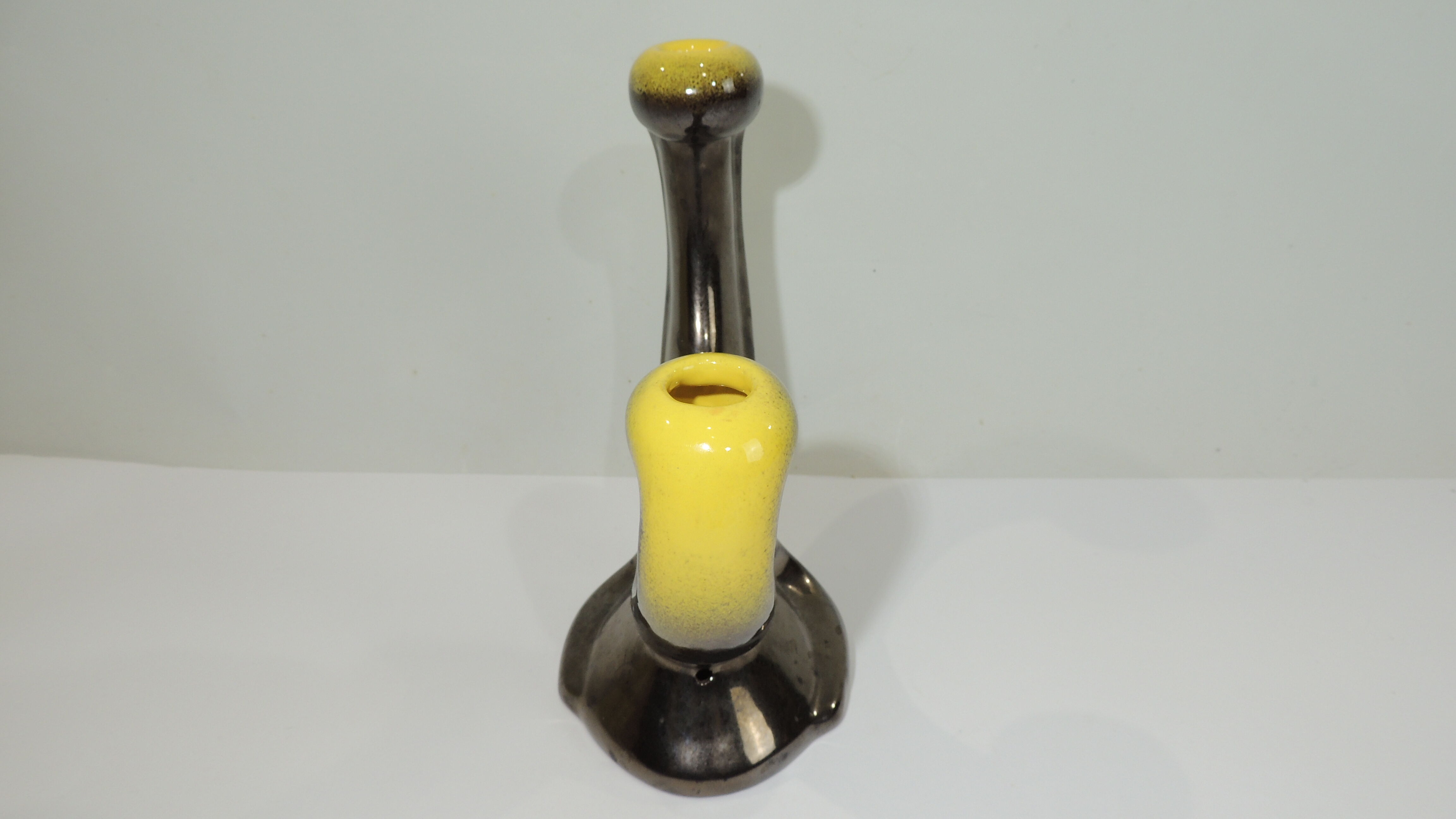 Candle holder Vallauris Ceramidi design 1950 vintage