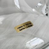 Mouth-blown glass carafe, elegant design