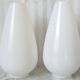 Set de 2 opalines tulipes 1960