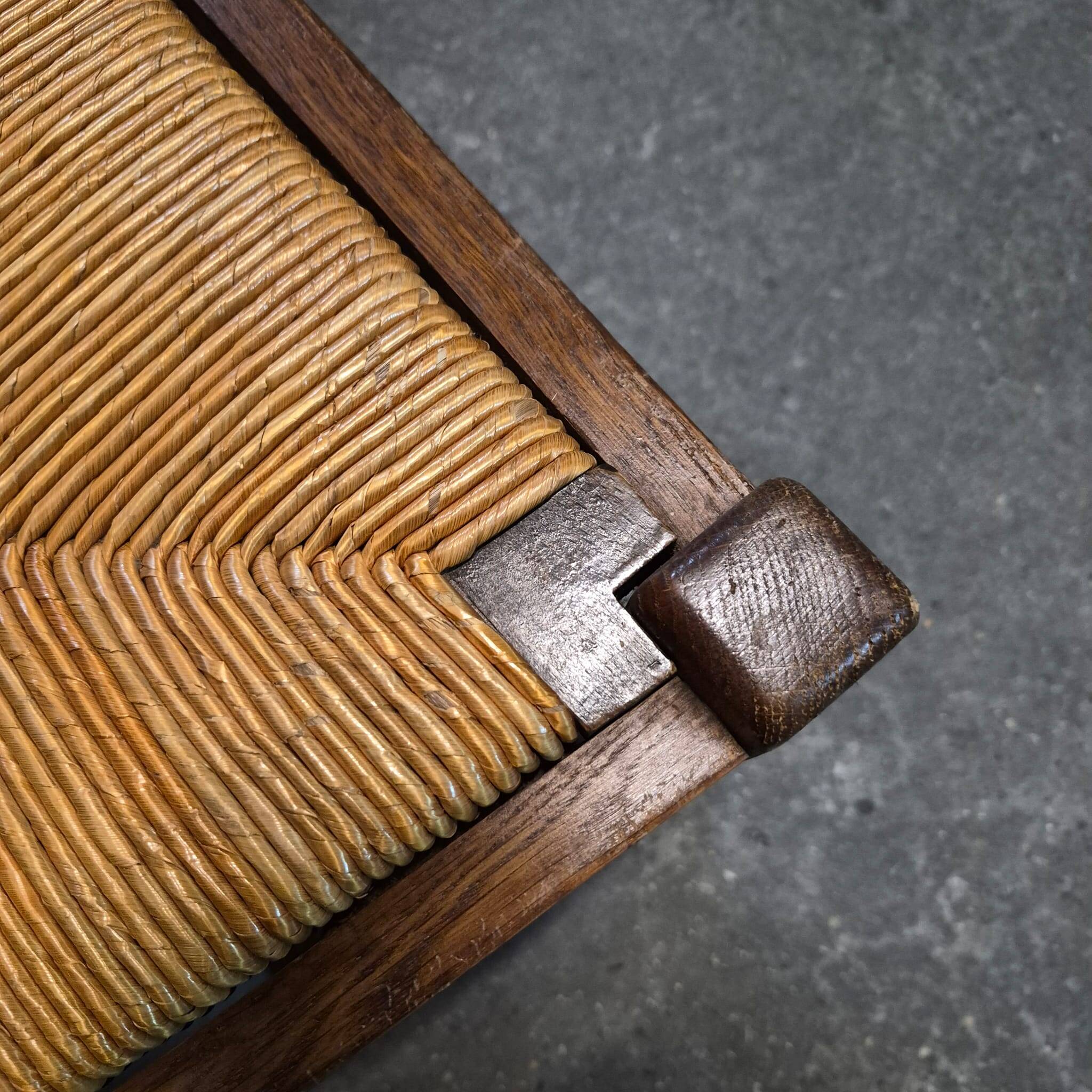 4 chaises en chêne massif et paille