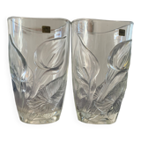2 large vases with arhum decor - Luminarc