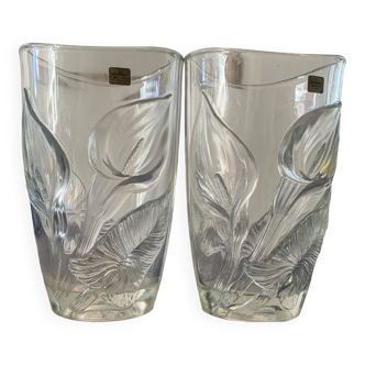 2 large vases with arhum decor - Luminarc