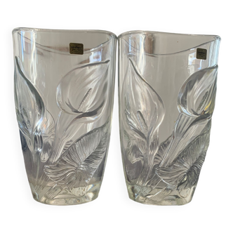 2 grands vases décor arhum - Luminarc