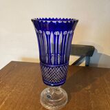 Crystal vase 24% Pbo blue