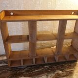 Ceramic and pine spice shelf