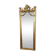 Miroir avec un ange en bois doré et stuc 166x61cm