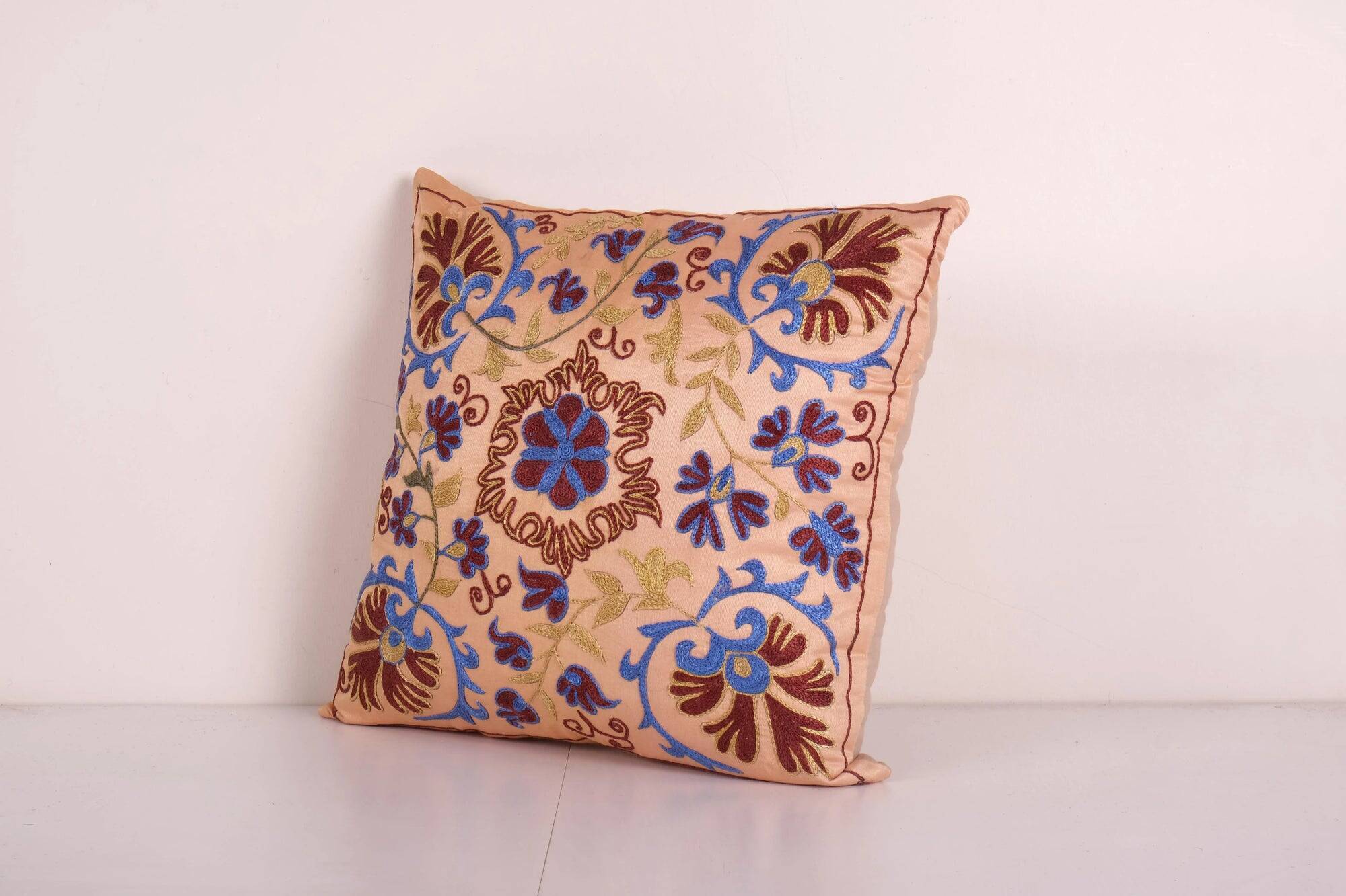 Vintage embroidered cushion cover 46x48 cm
