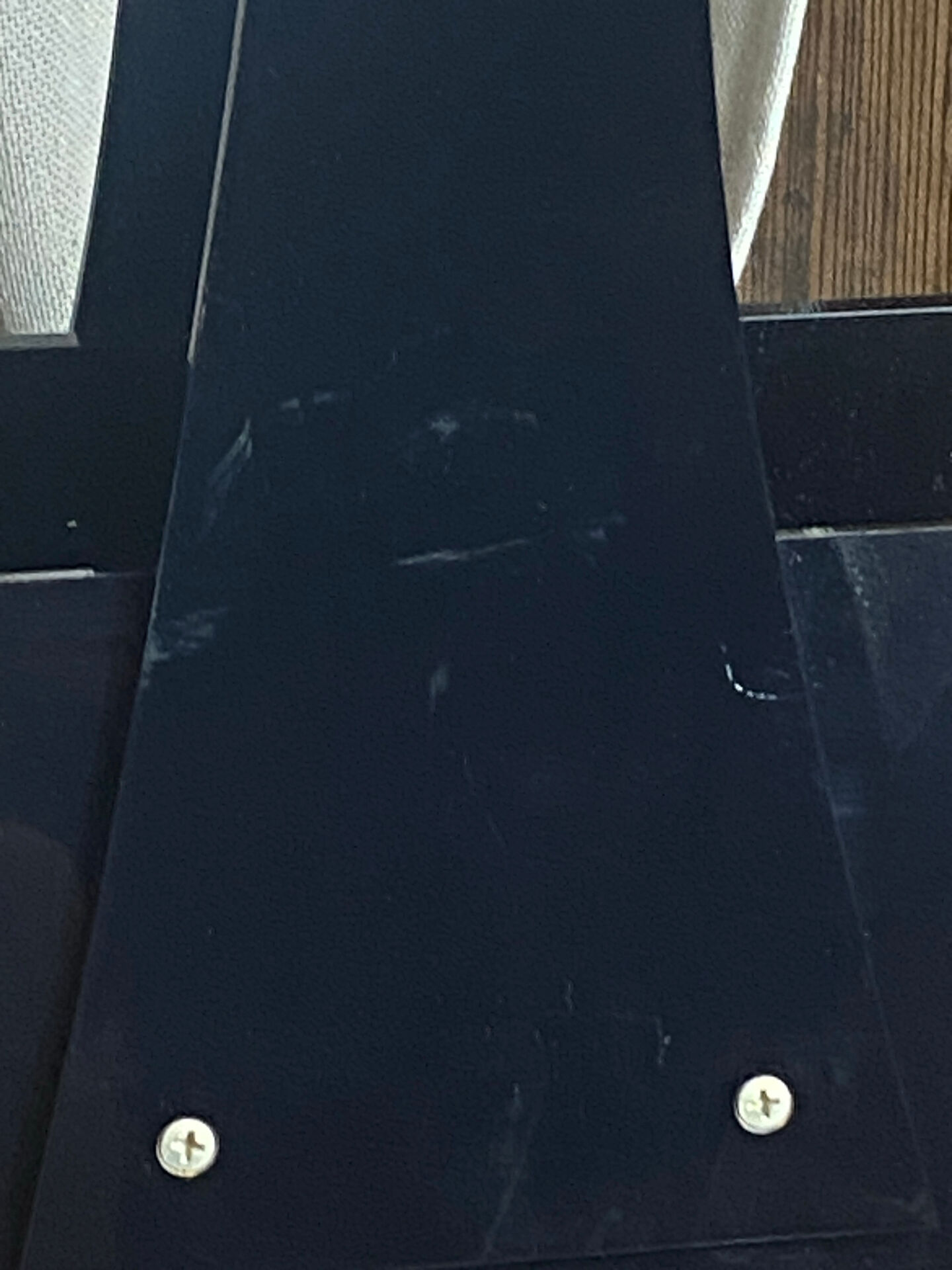 Black plexiglass magazine rack