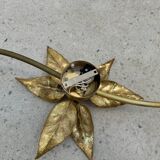Large brass wall light, Willy Daro