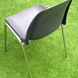 1970s pat. pend dipiplast stackable chair grey shell grained surface