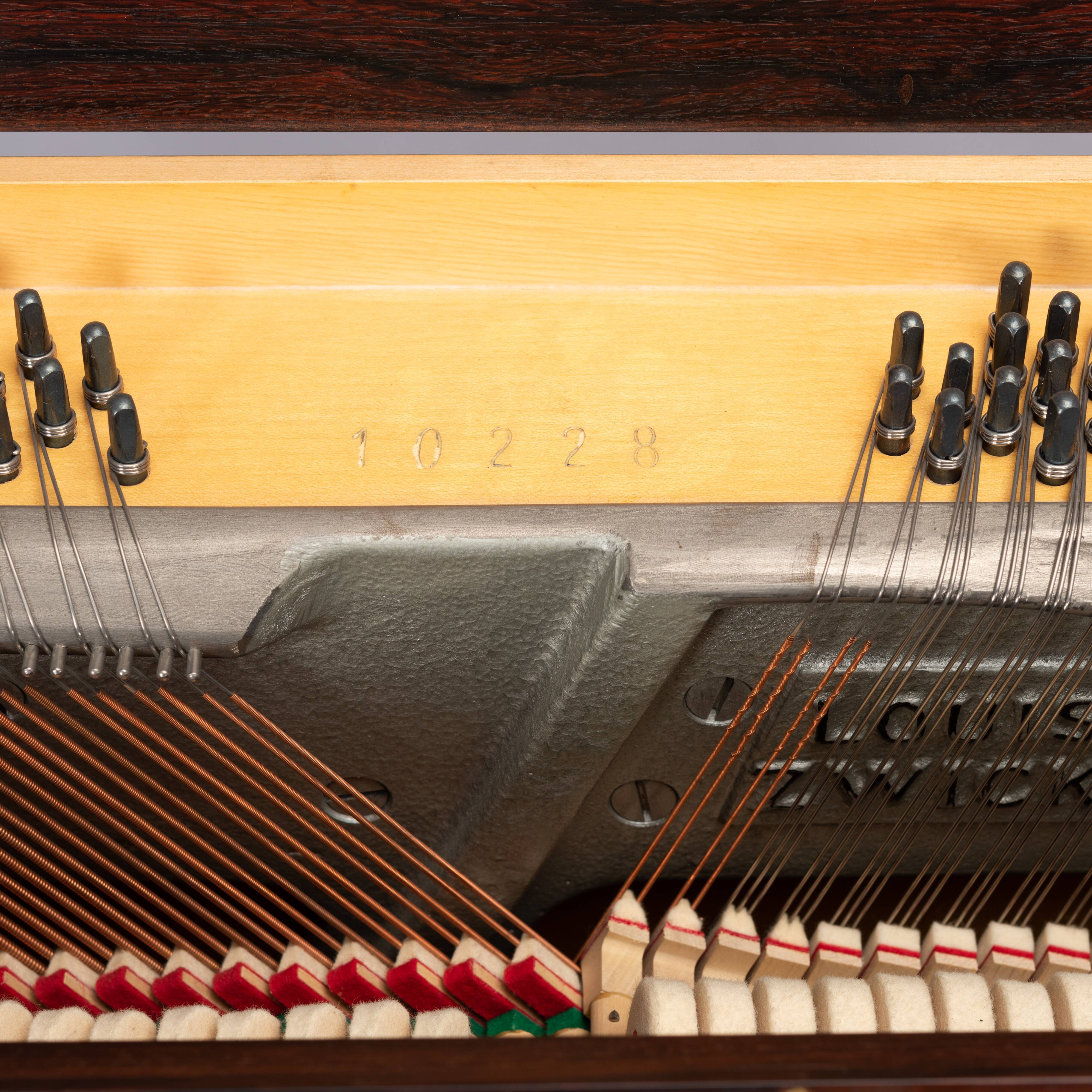 Danish midcentury pianette by Louis Zwicki in rosewood, 1950s