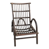 Fauteuil en bamboo des années 70