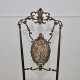 Hollywood regency chiavarine brass side chairs, 1930s, set of 2