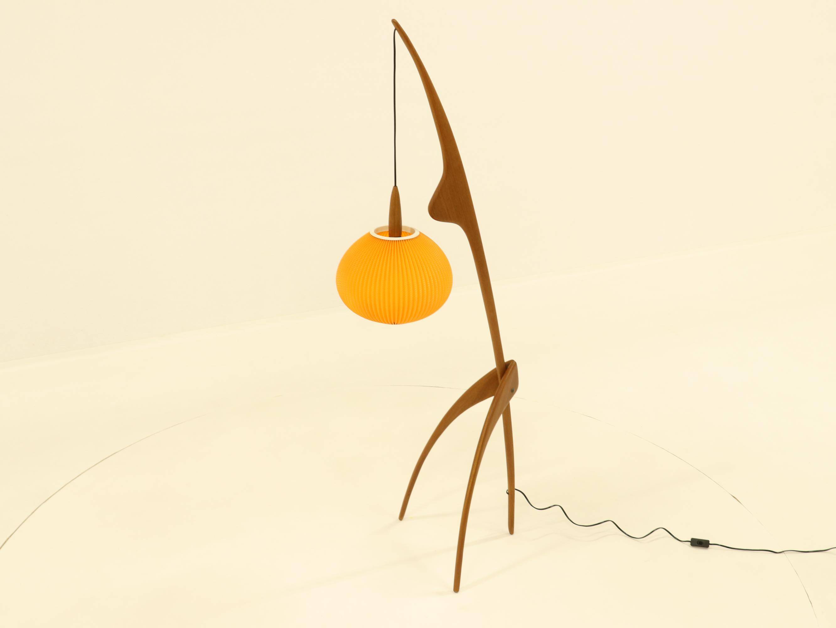 Lampadaire Mante religieuse par Rispal, France, années 1950